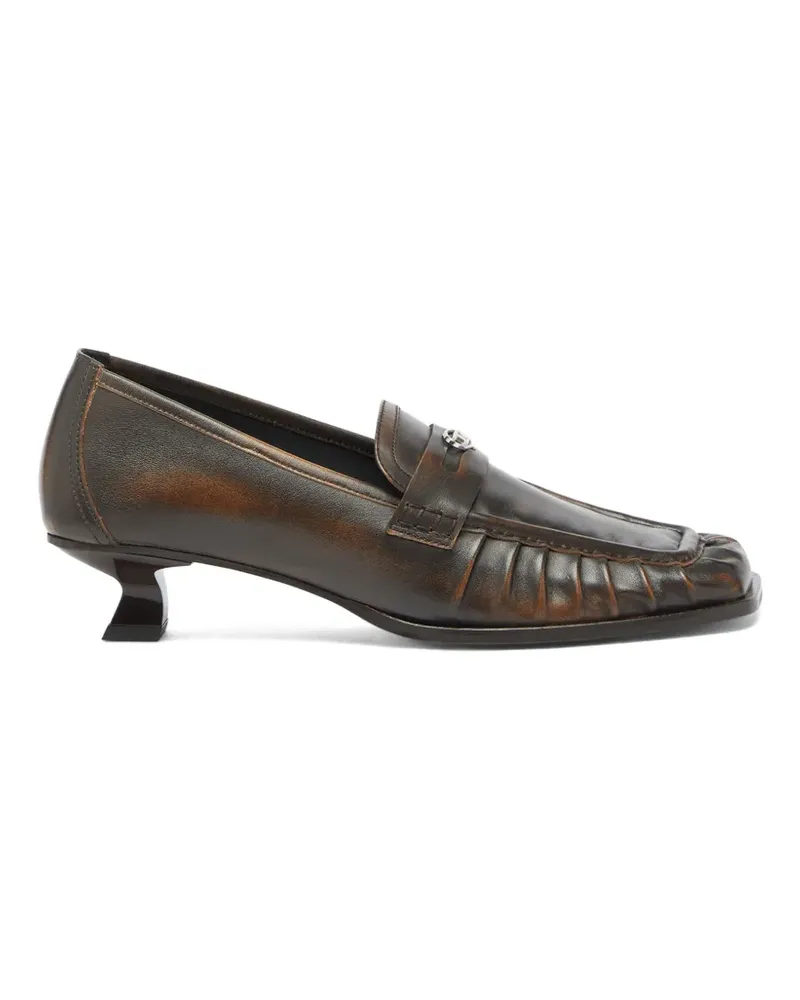 Diesel Oval D square-toe loafers - Braun Braun