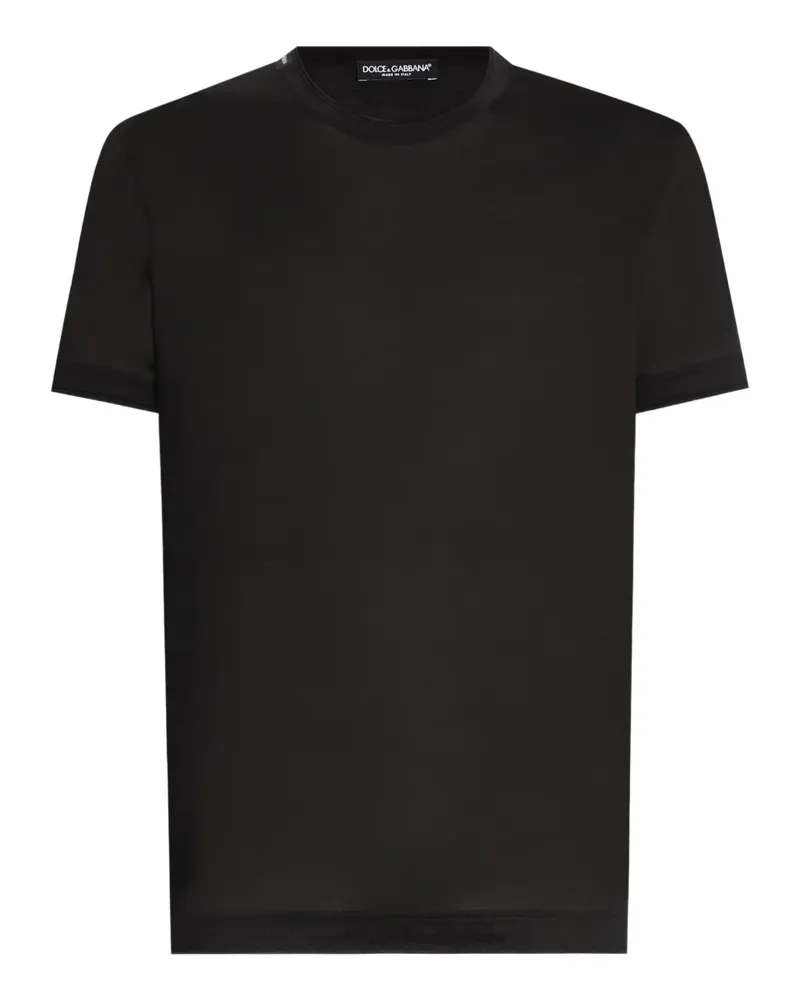 Dolce & Gabbana T-Shirt aus Seide - Schwarz Schwarz