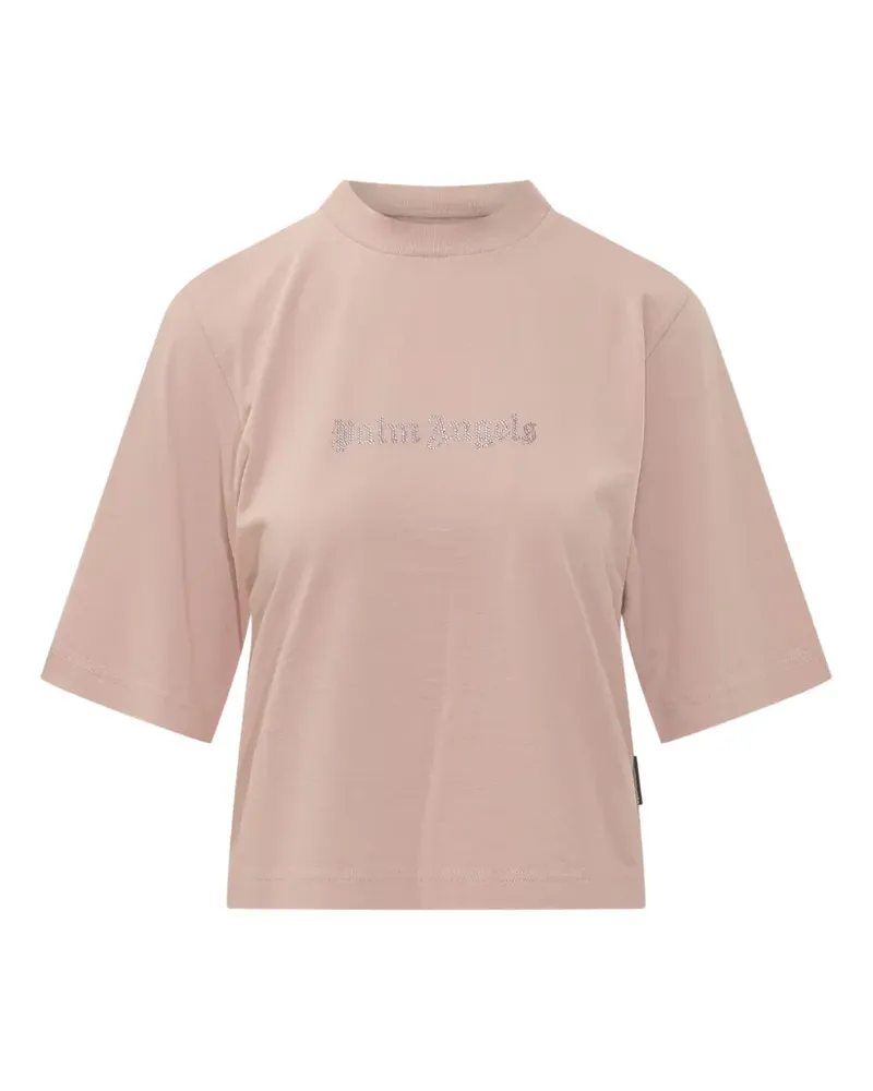 Palm Angels rhinestone boxy T-shirt - Rosa Rosa
