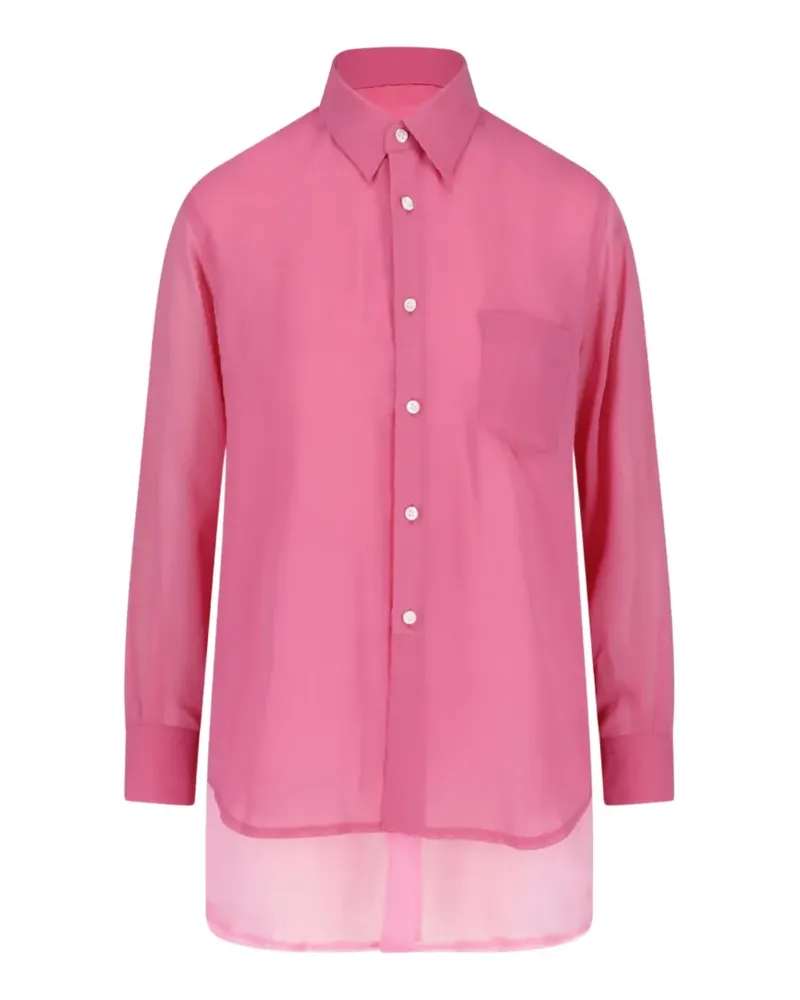 Comme des Garçons layered-effect button-up shirt - Rosa Rosa