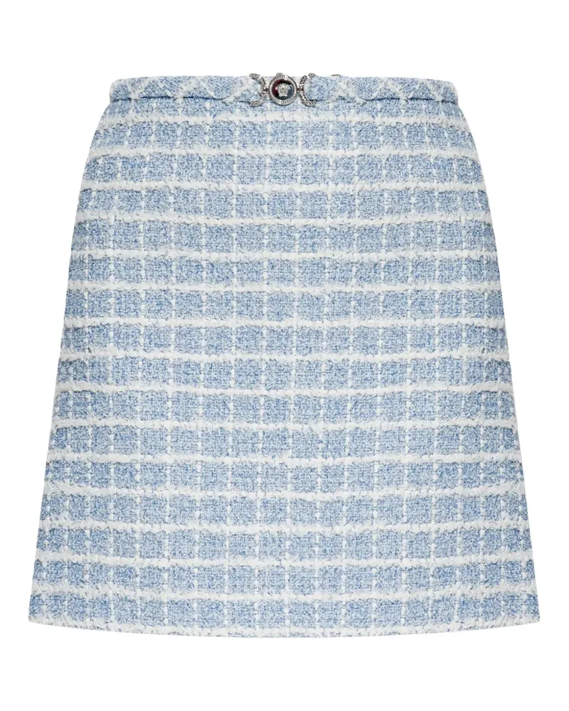Versace Minirock aus Tweed - Blau Blau