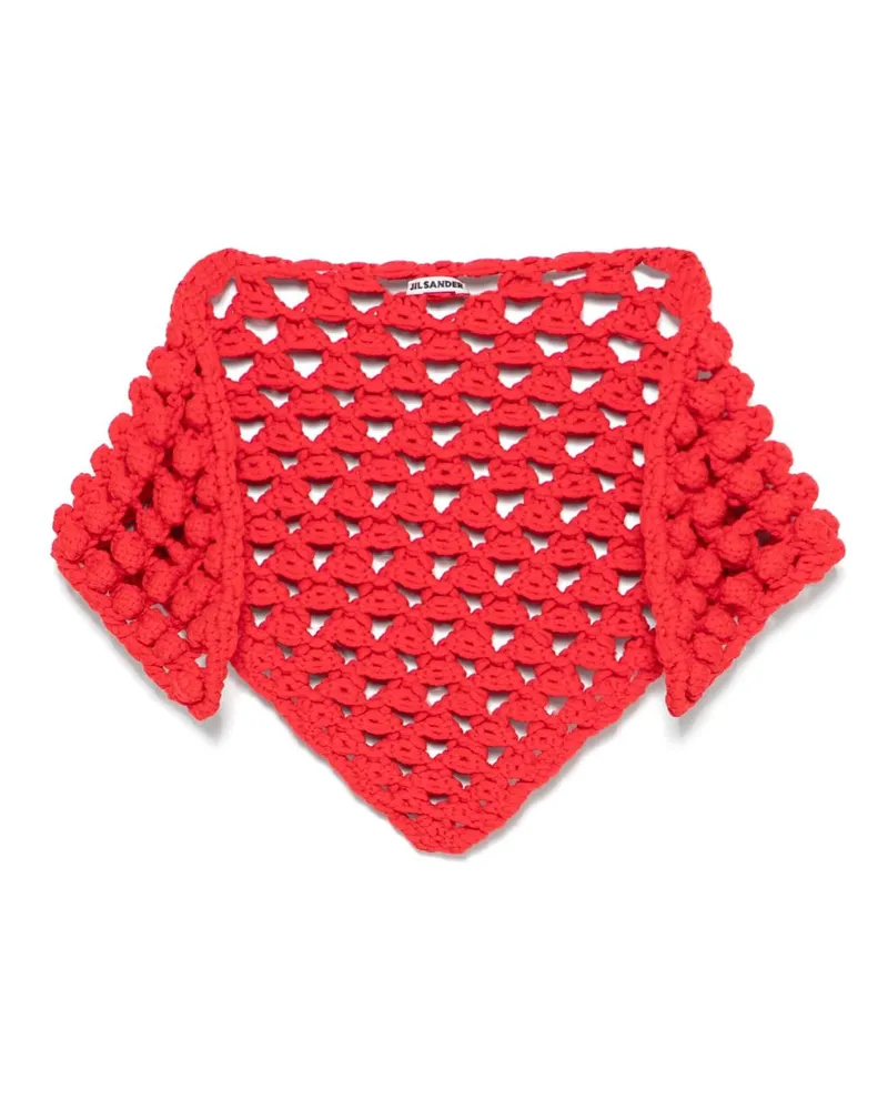 Jil Sander Grob gestrickter Schal - Rot Rot