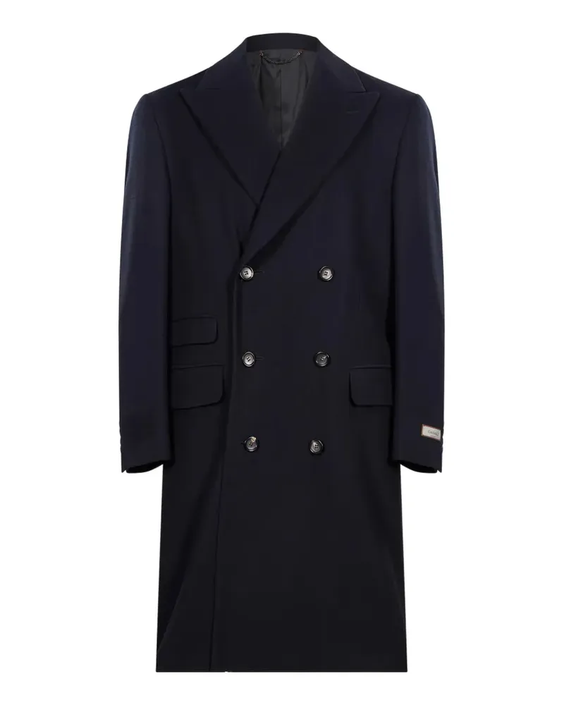 Canali Doppelreihiger Mantel - Blau Blau