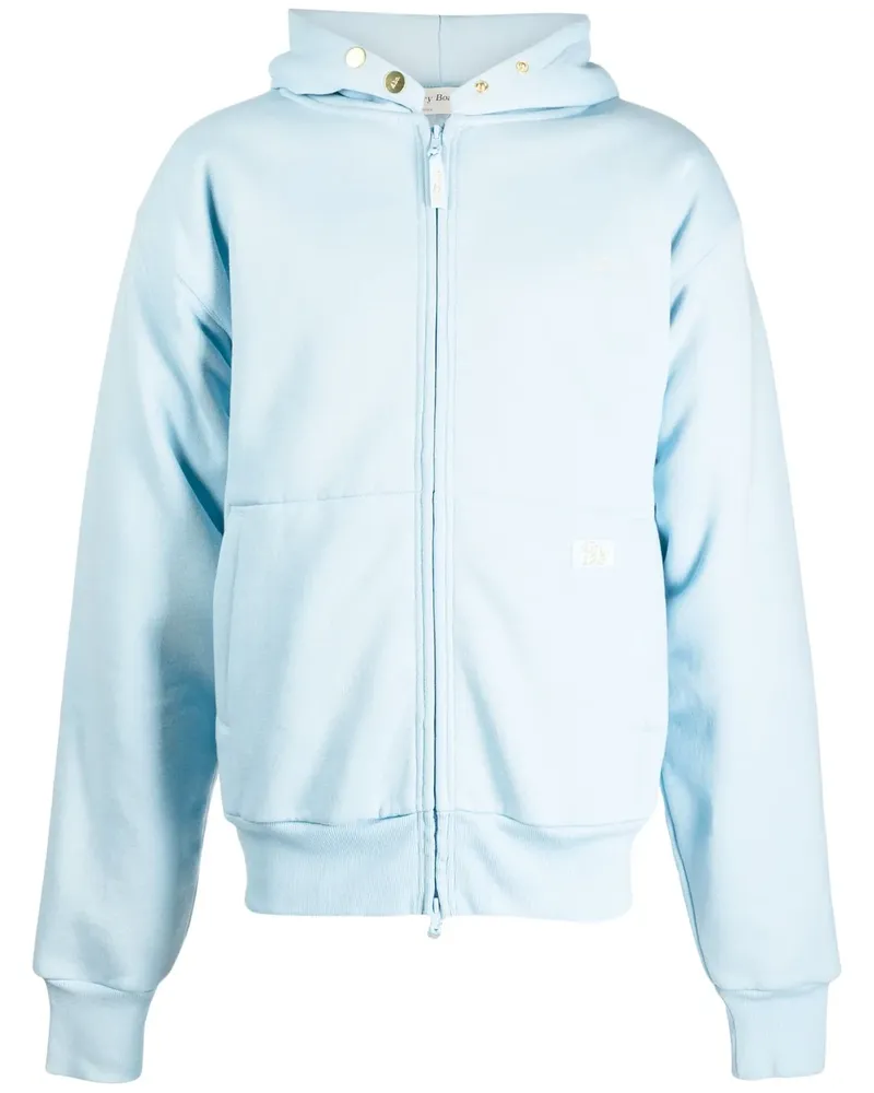 Abc. Kapuzenjacke mit Logo-Patch - Blau Blau