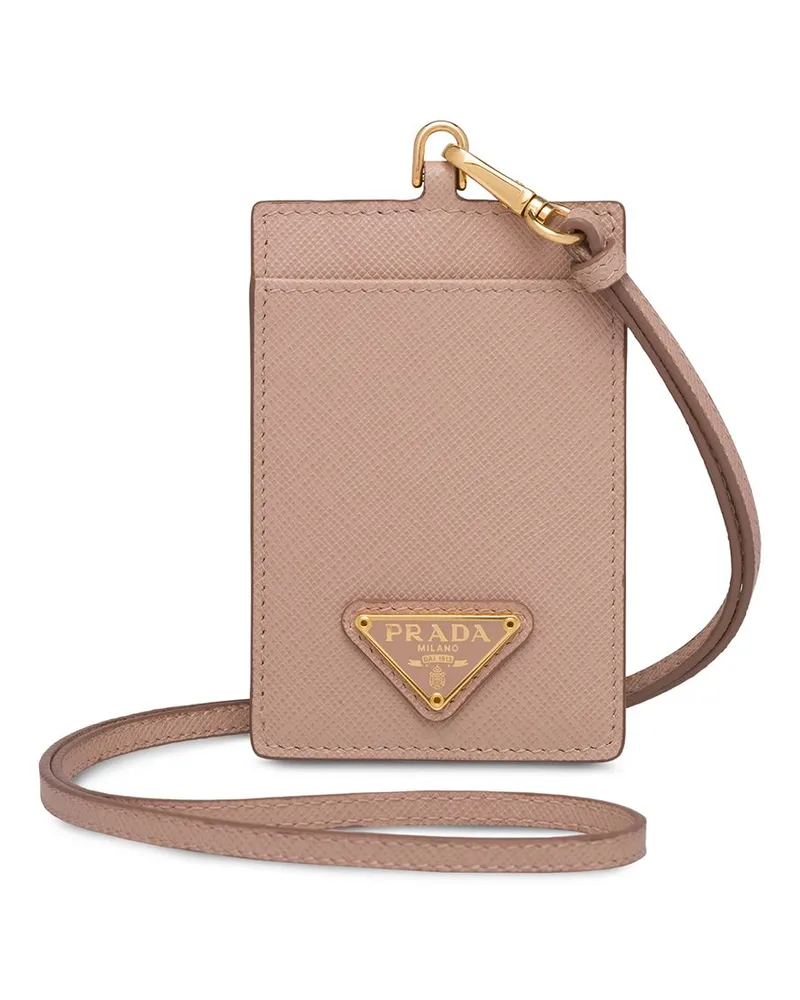 Prada Mini-Tasche mit Logo-Schild - Nude Nude