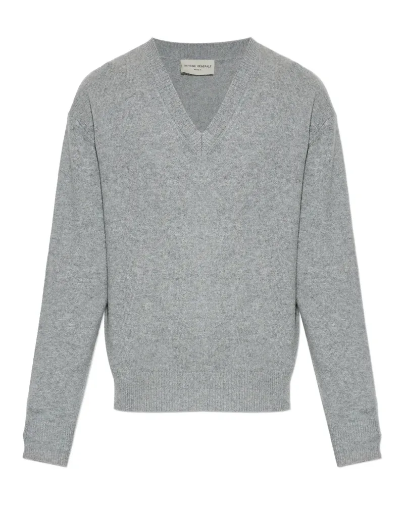 Officine Generale Manu V-neck knitwear - Grau Grau