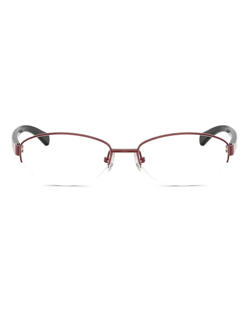 Coach logo-pattern semi-rimless glasses - Rot Rot