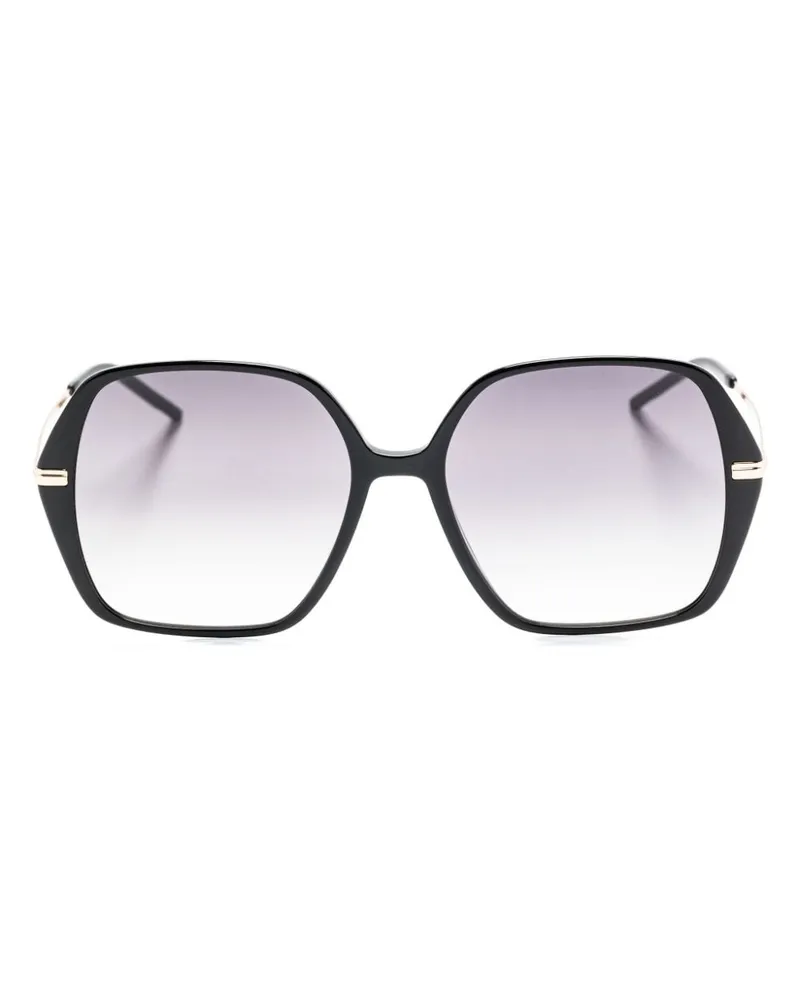 HUGO BOSS Eckige Sonnenbrille mit Farbverlauf Schwarz