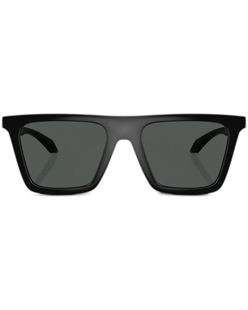 Versace Eckige Greca Sonnenbrille - Schwarz Schwarz