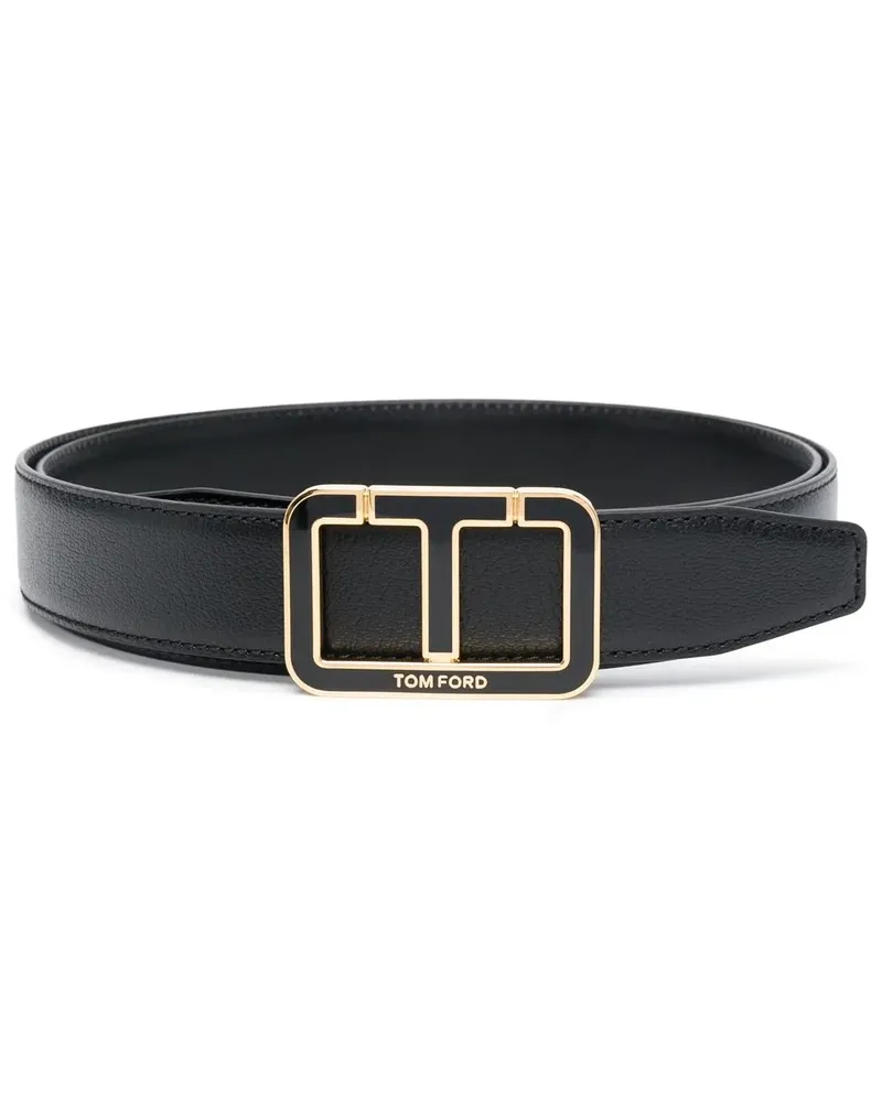 Tom Ford Gürtel mit Logo-Schnalle - Schwarz Schwarz