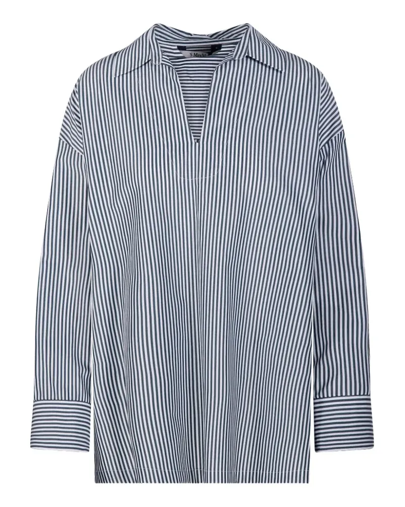 Max Mara striped long-sleeve blouse - Weiß Weiß