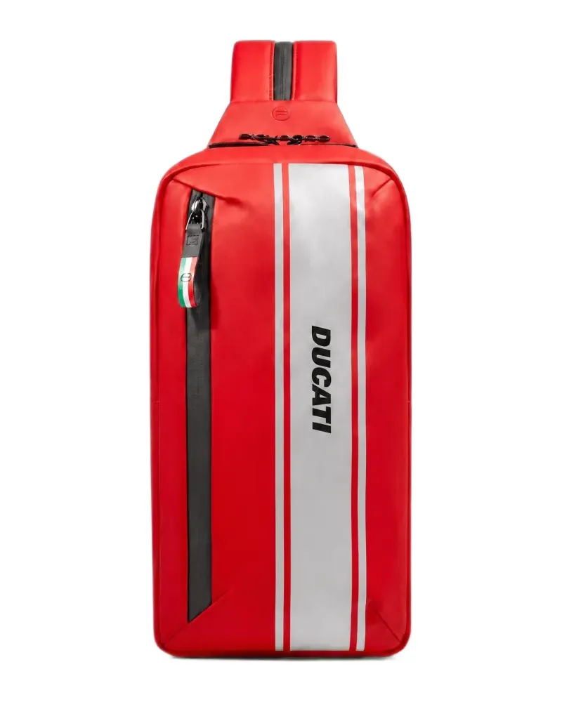 Piquadro x Ducati Rucksack mit Logo - Rot Rot
