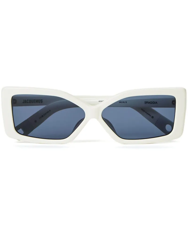 Jacquemus Spiaggia Sonnenbrille - Weiß Weiß