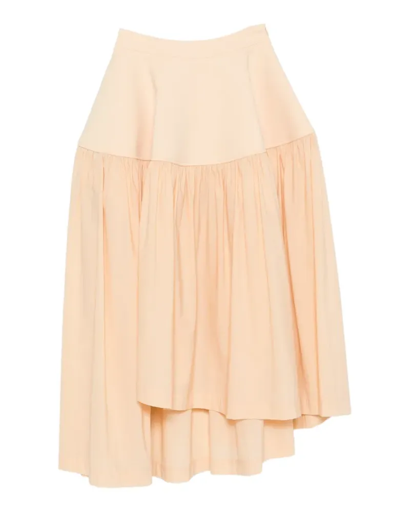 Issey Miyake Mute gathered asymmetric skirt - Nude Nude