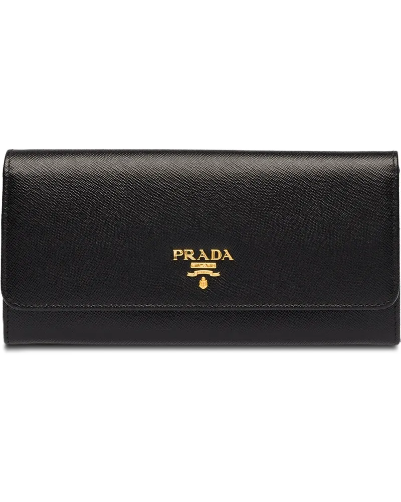 Prada Klassisches Portemonnaie - Schwarz Schwarz