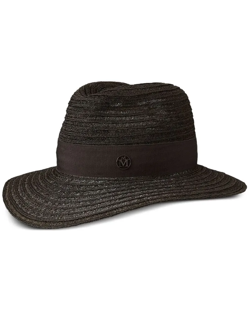 Maison Michel Henrietta Fedora aus Stroh Braun