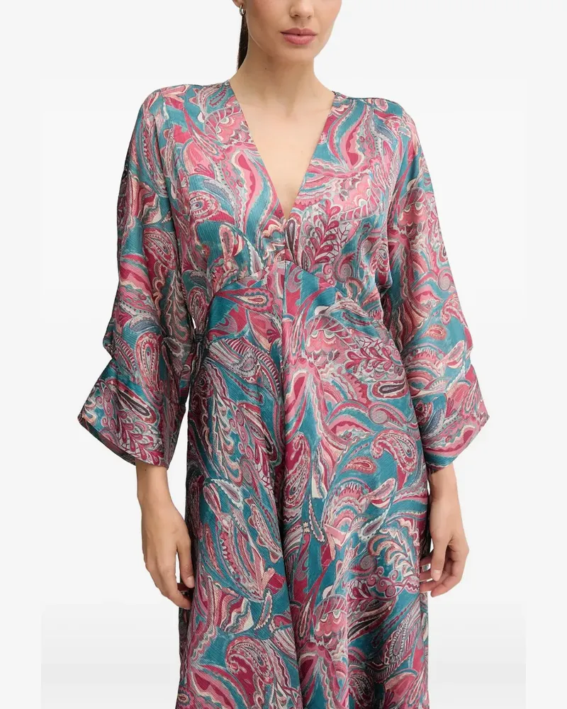 Hoss Intropia Luisa flared paisley print midi dress - Blau Blau