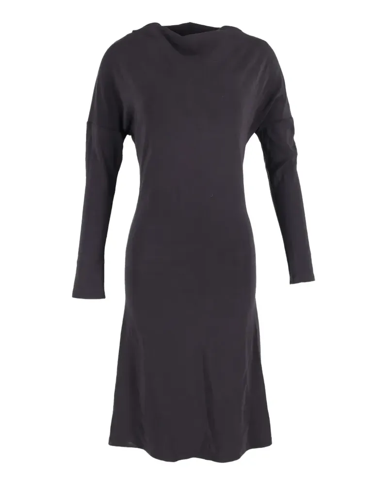 Max Mara boat-neck long-sleeve midi dress - Schwarz Schwarz
