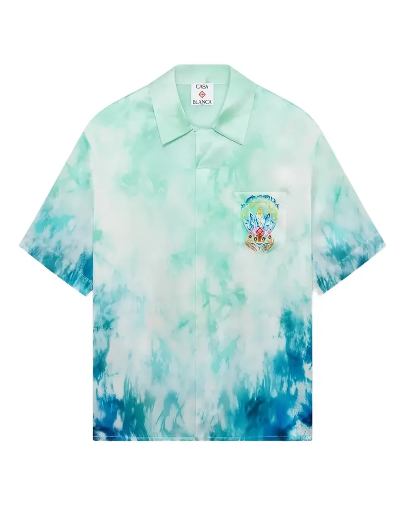 Casablanca Paris Hemd mit Batik-Print - Blau Blau