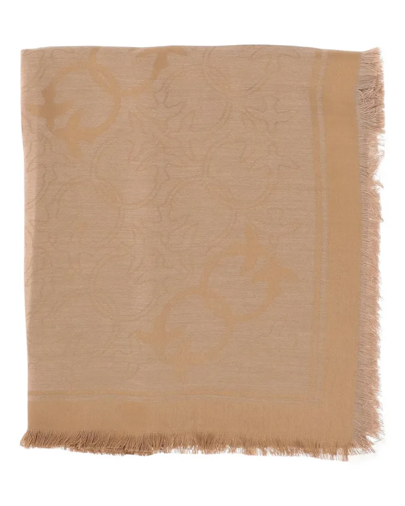 Pinko Schal mit Vogel-Print - Nude Nude