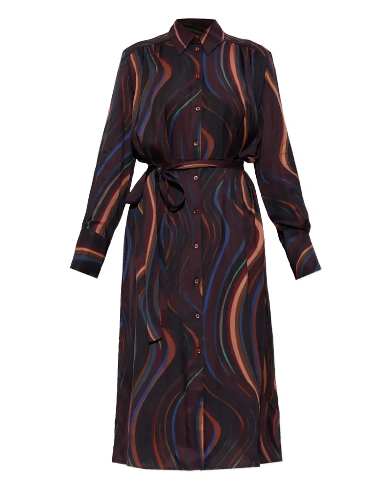 Paul Smith Gestreiftes Maxikleid - Schwarz Schwarz