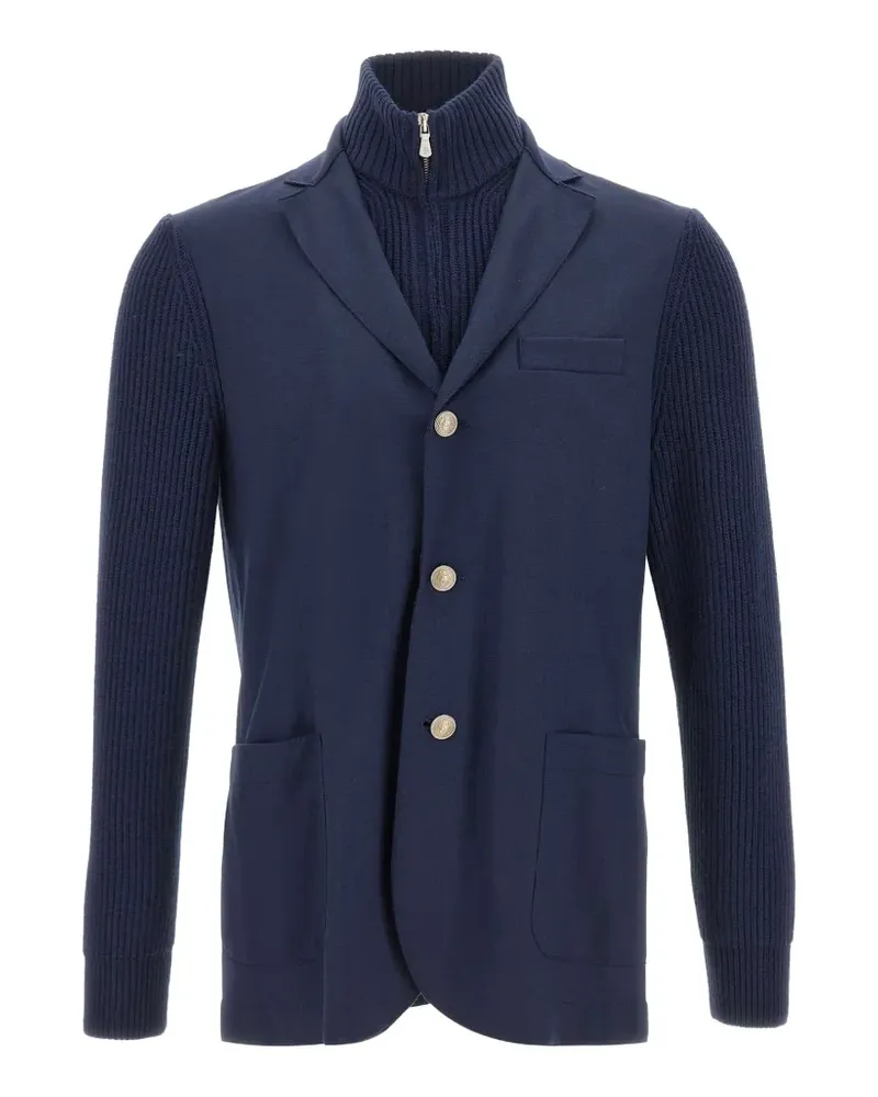 Eleventy Einreihige Jacke - Blau Blau