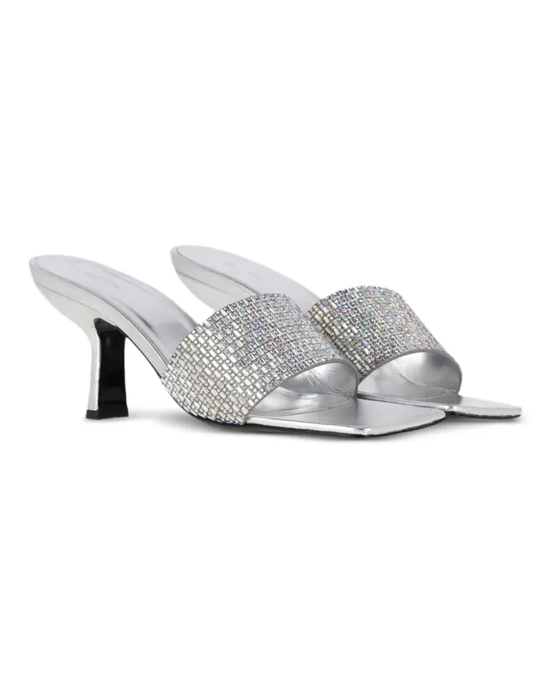 by FAR Mules mit Kristallen - Silber Silber