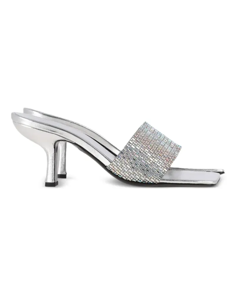 by FAR Mules mit Kristallen - Silber Silber