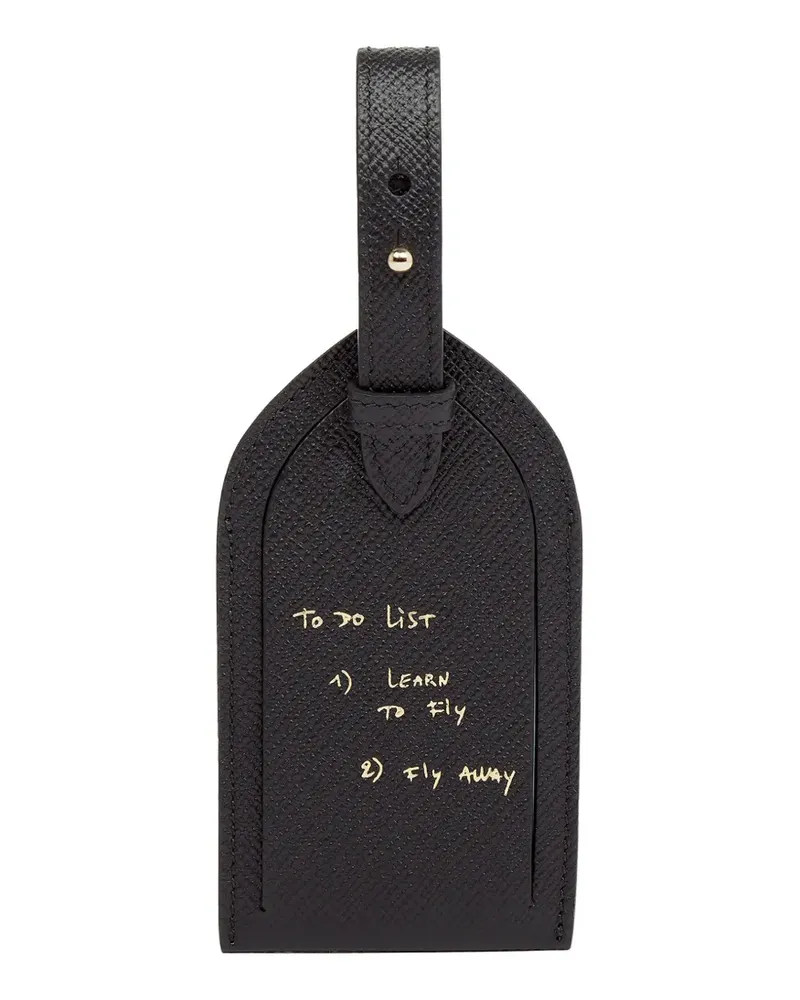 Smythson x Thomas Lélu Panama Gepäckanhänger - Schwarz Schwarz