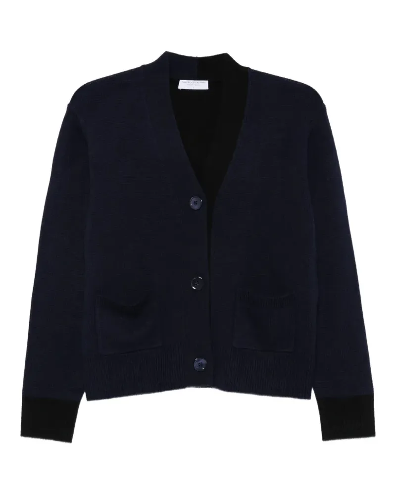 Majestic Cardigan in Colour-Block-Optik - Blau Blau