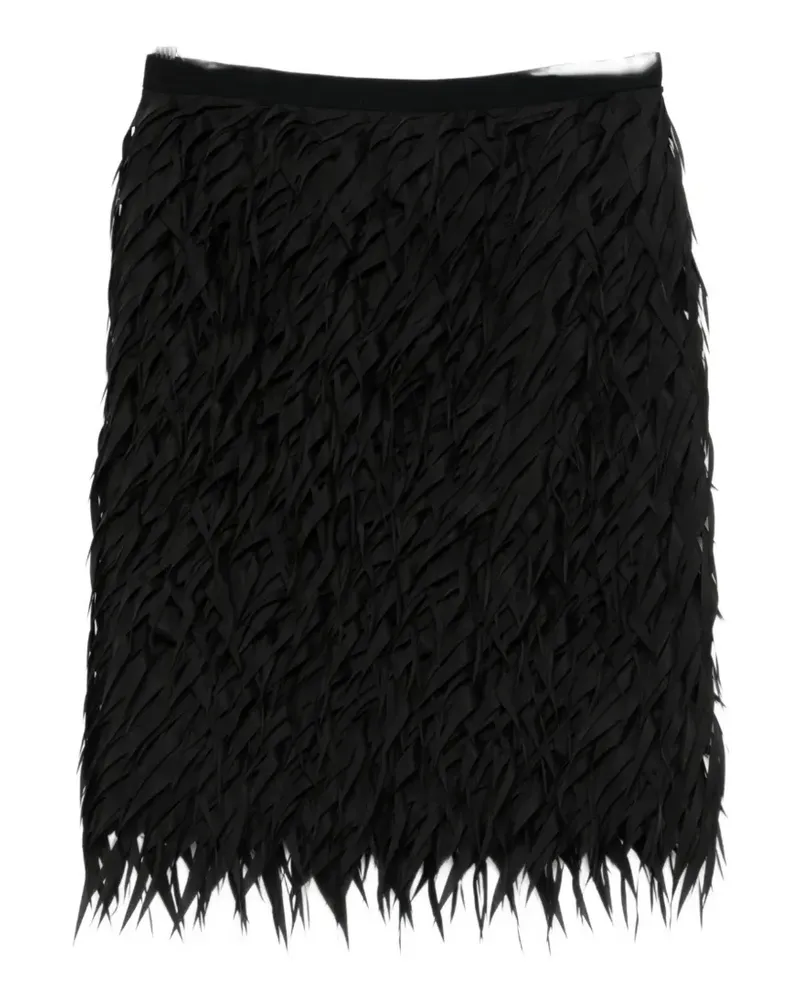 N° 21 fringe-embellished midi skirt - Schwarz Schwarz