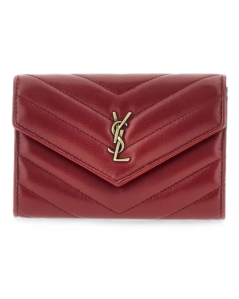 Saint Laurent Cassandre quilted wallet - Rot Rot