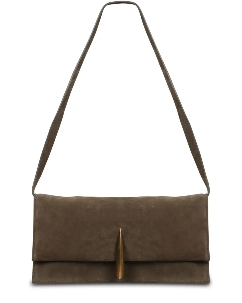 Benedetta Bruzziches Schultertasche aus Leder - Grün Grün