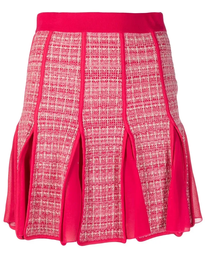 Elisabetta Franchi Faltenrock mit hohem Bund - Rosa Rosa