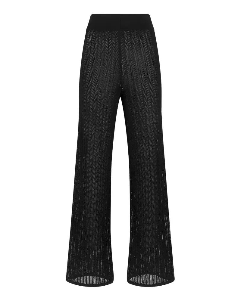 Alpha Studio ribbed-knit trousers - Schwarz Schwarz