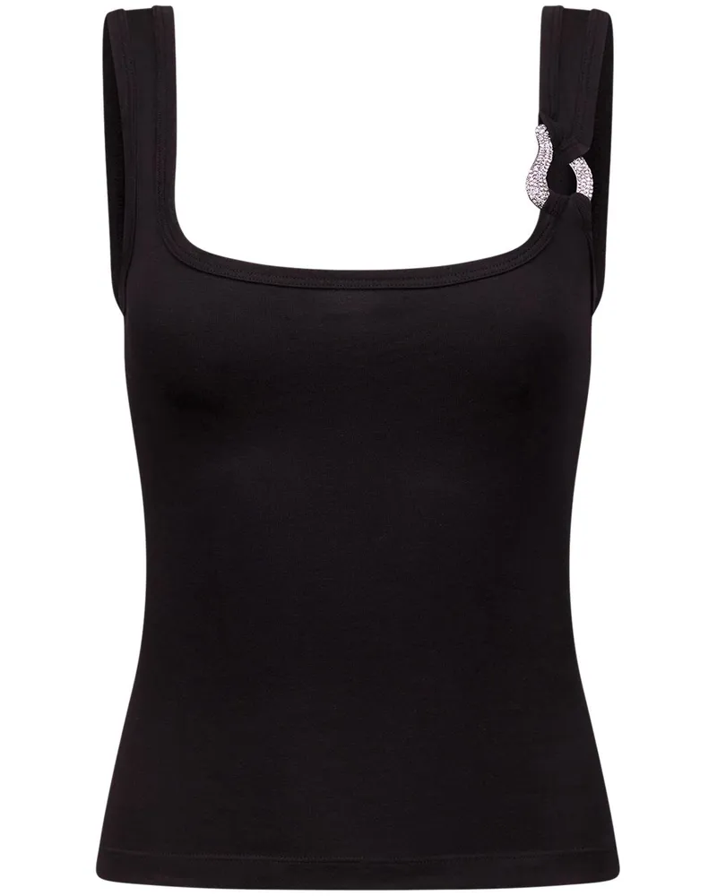 Area Bluse mit Kristallen - Schwarz Schwarz