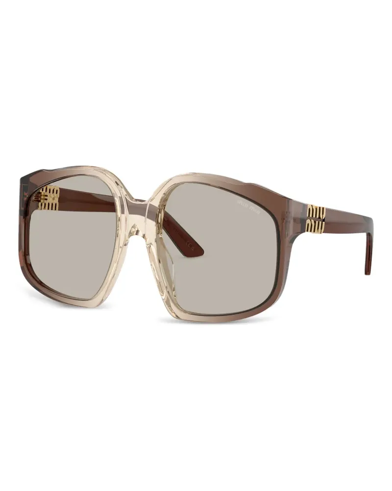 Miu Miu Sonnenbrille mit Oversized-Gestell - Braun Braun