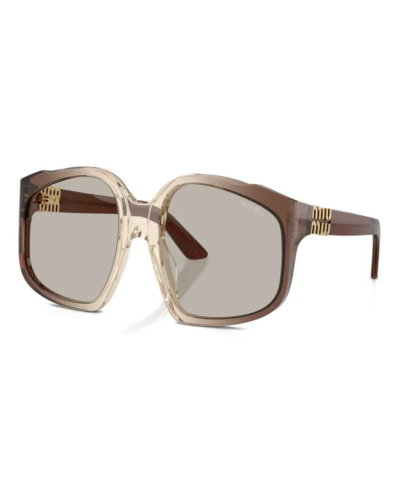 Miu Miu Sonnenbrille mit Oversized-Gestell - Braun Braun