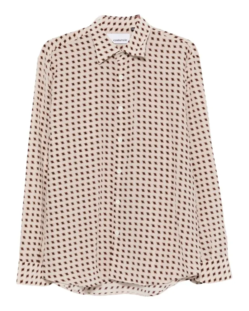 Costumein Hemd mit geometrischem Print - Nude Nude