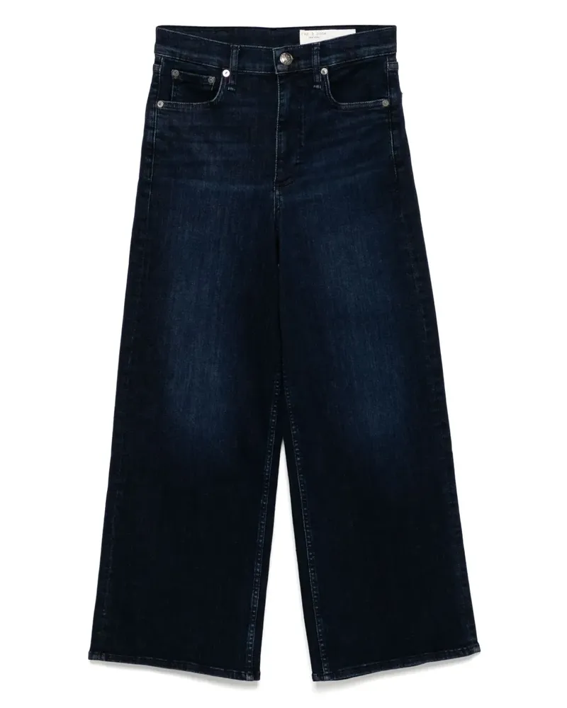 Rag & Bone Jeans mit weitem Bein - Blau Blau