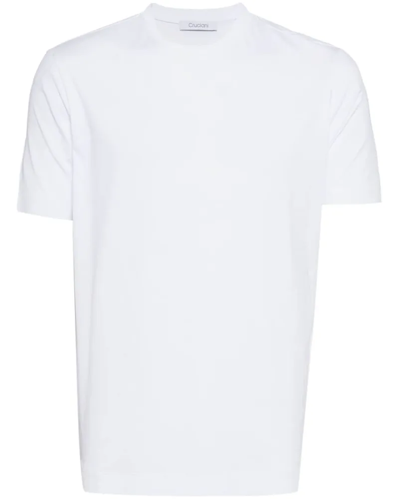 Cruciani T-Shirt mit rundem Ausschnitt - Weiß Weiß