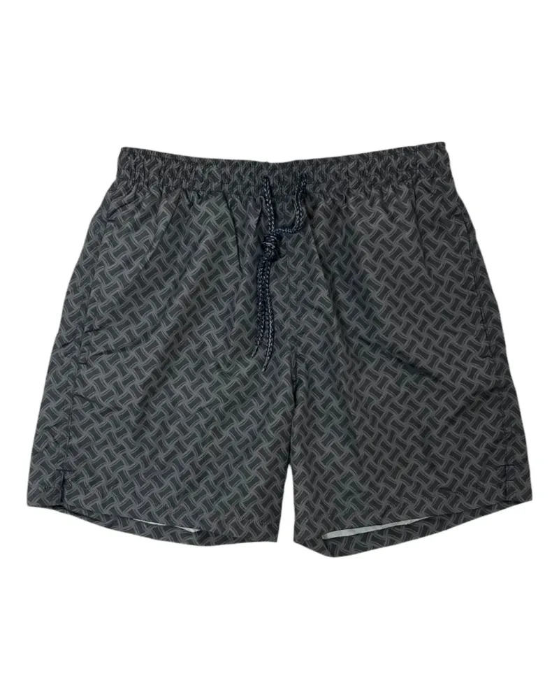 Drumohr  Gemusterte Badeshorts mit Kordelzug - Grau Grau