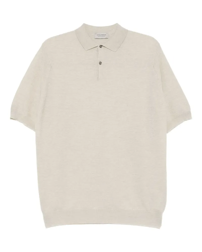 John Smedley Poloshirt aus Merinowolle - Nude Nude