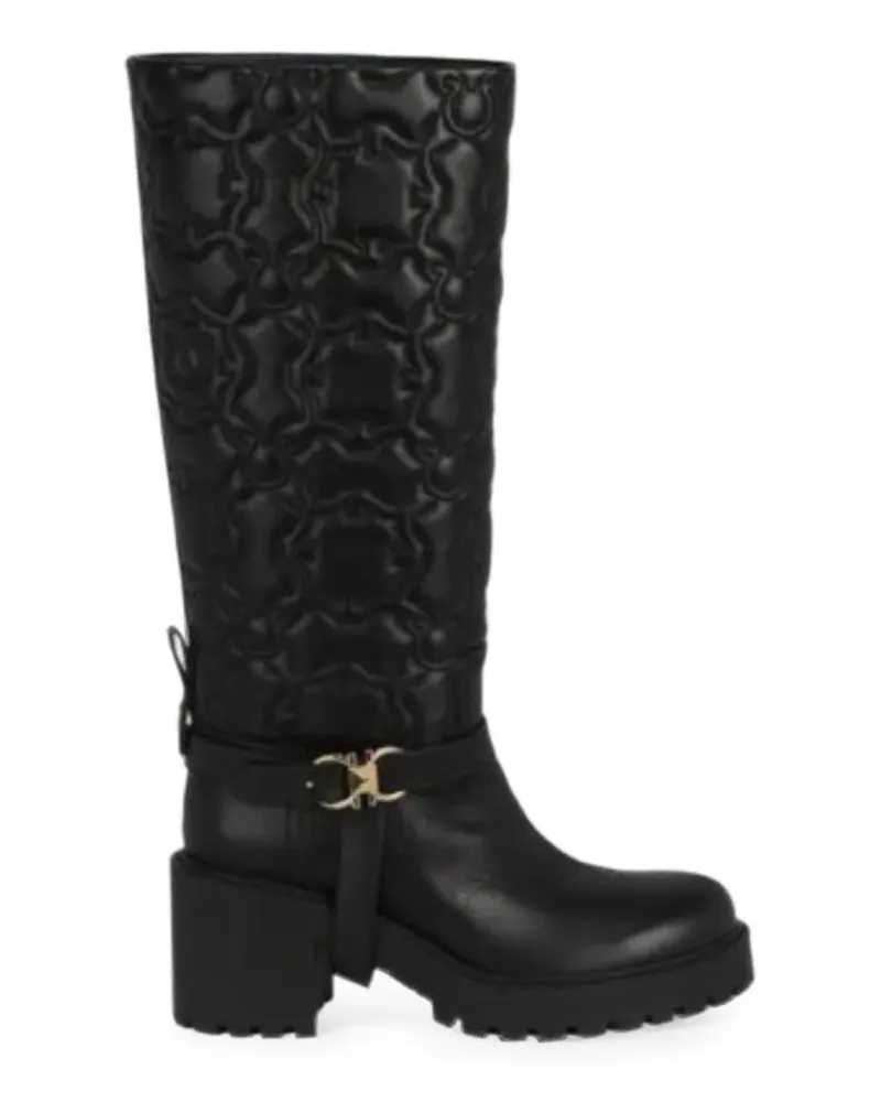 Ferragamo Gesteppte Shiran Stiefel - Schwarz Schwarz