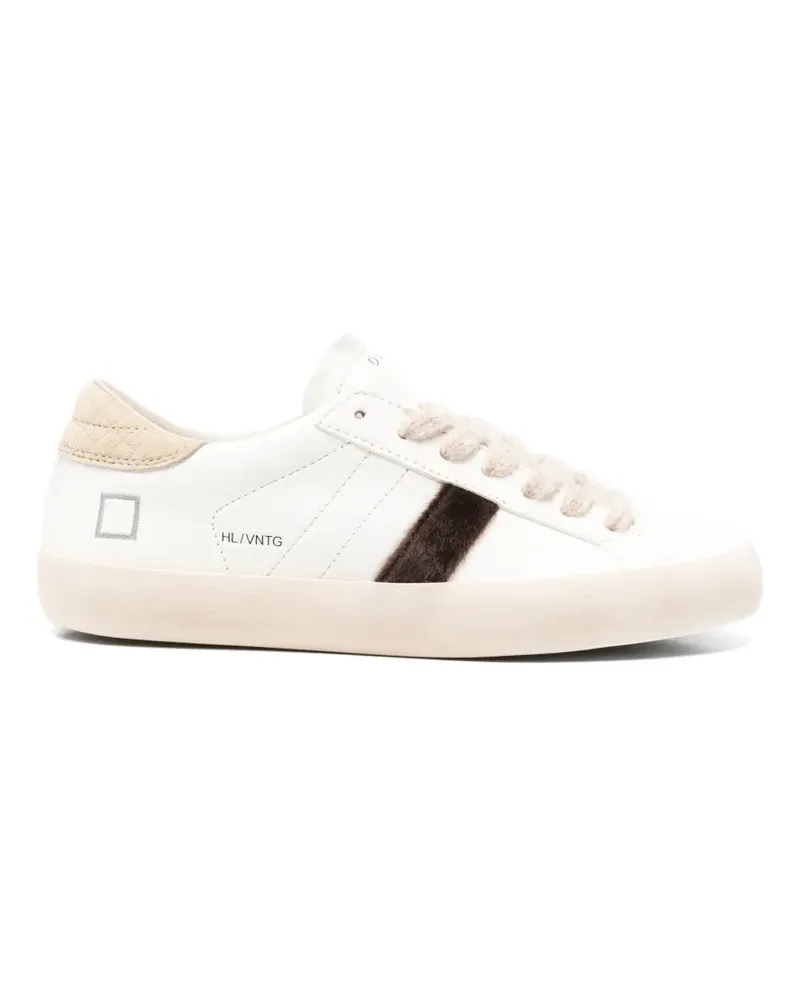 D.A.T.E. Sneakers mit Kontrasteinsätzen - Weiß Weiß