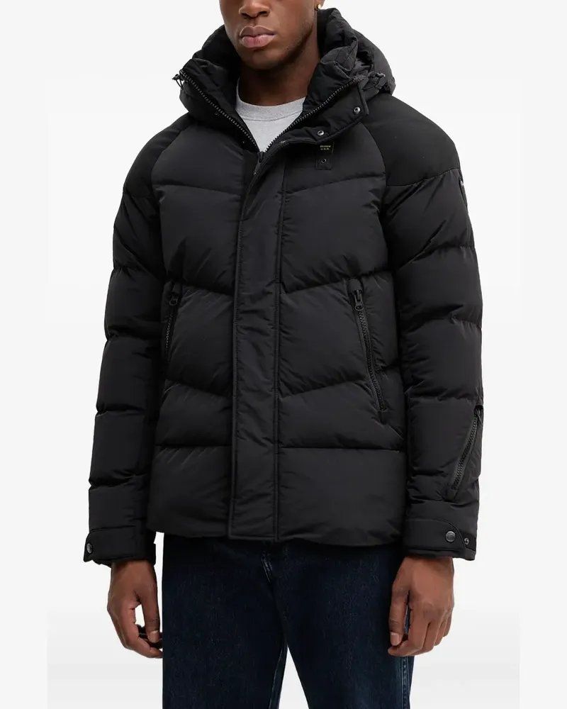 Blauer hooded jacket - Schwarz Schwarz