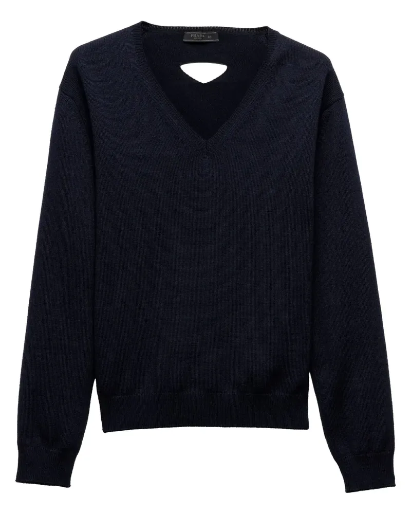 Prada Pullover mit V-Ausschnitt - Blau Blau