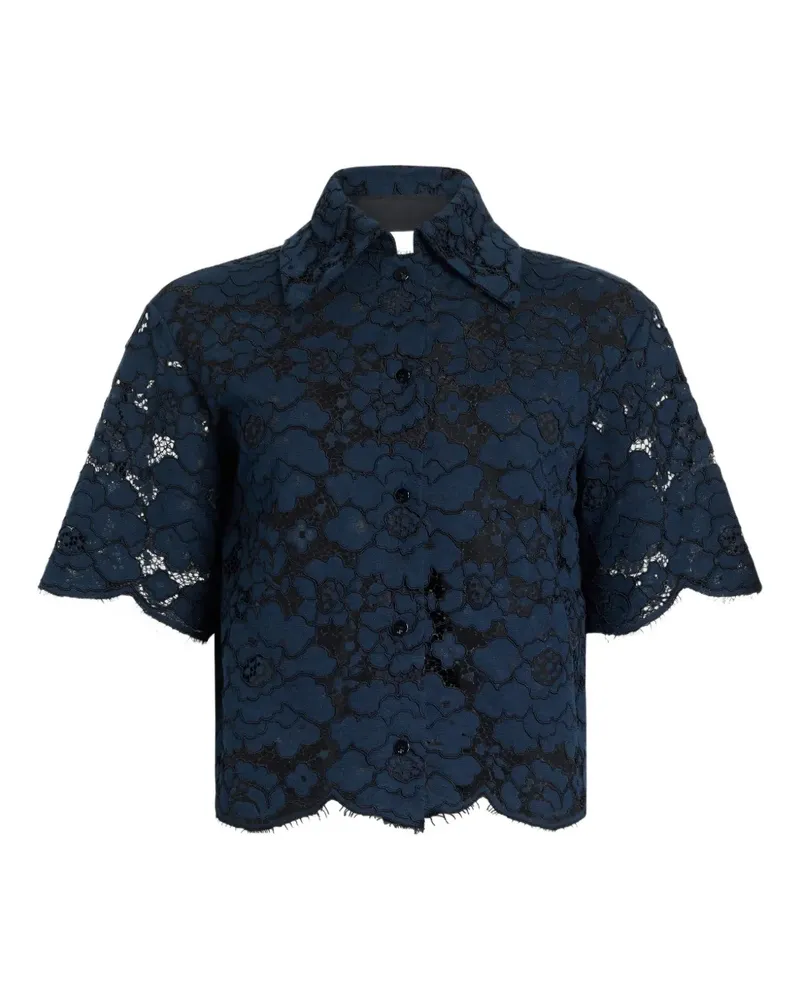 Patou Hemd aus Spitze - Blau Blau