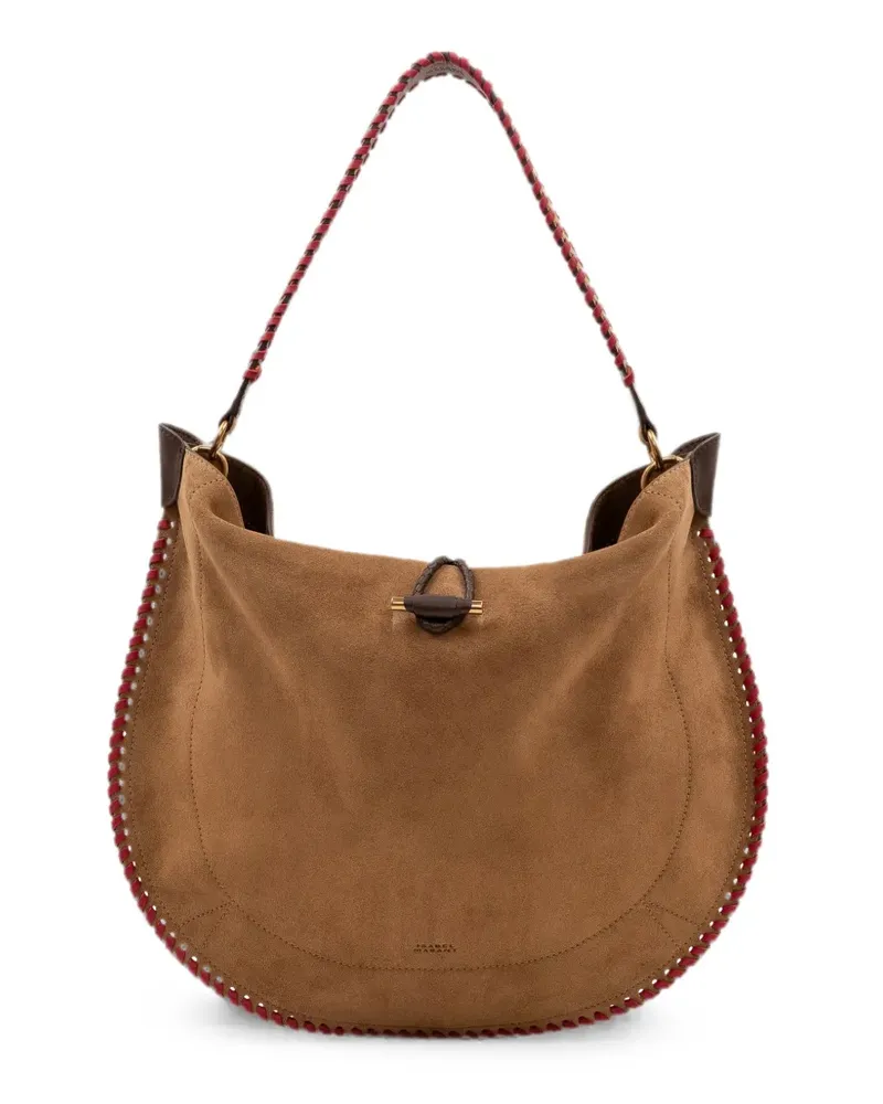 Isabel Marant Oskan Schultertasche mit Ziernähten - Braun Braun