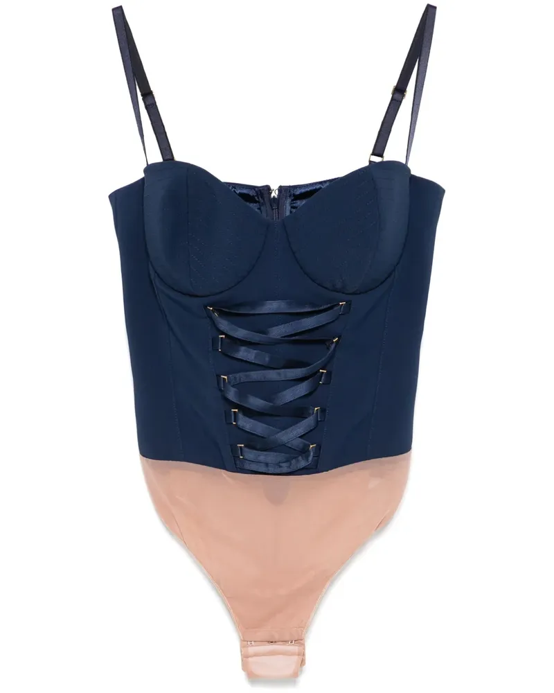 Elisabetta Franchi Body aus Krepp - Blau Blau